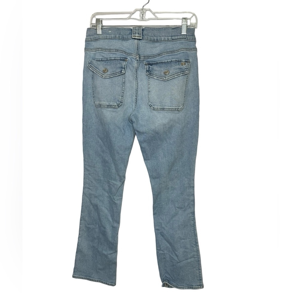American Eagle '90s Low Rise Skinny Kick Jeans Sz 6R Clean Rise Blue 32" Inseam